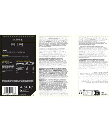 Science in Sport Beta Fuel Gels Dual Source Energy Gel Orange Flavour 40 g of Carbs Per Pack 60 ml Pack (6 Pack) - Buy Online on GoSupps.com