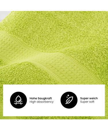 8-Piece Apple Green Towel Set - Soft & Absorbent - 50x100 cm - Perfect for International Shipping - Buy Online on GoSupps.com
