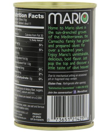 Mario Camacho Foods Low Sodium Black Olives - 6.0oz Medium Pitted, Pack of 12 - Buy Online on GoSupps.com