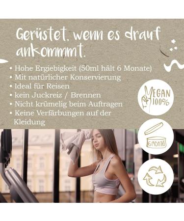  Badefee BadeFee Natural & Soft Vegan Deodorant Cream (50 ml) - Aluminium Free/with Shea Butter Coconut Oil and Almond Oil - Gentle Care and 24 Hour Protection against Sweat Odors for - Buy Online on GoSupps.com