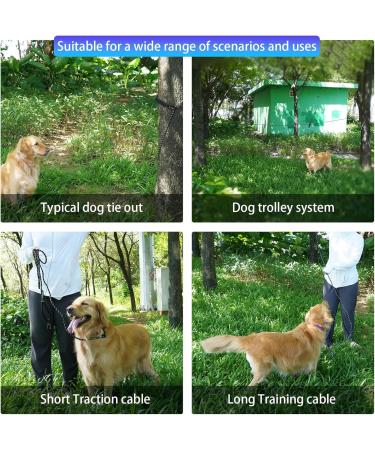Loqatidis 3 in 1 Dog Tie Out Cable - 15m & 30m Portable Overhead Trolley System | Reflective Dog Leash for Outdoor Activities | Ideal for Camp Park Training & Hiking | Includes Large Capacity Shoulder Bag for 2 Dogs - Buy Online on GoSupps.com