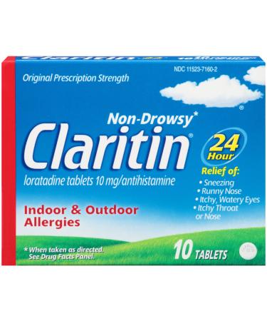 Claritin 24 Hour Non-Drowsy Allergy Tablets 10 mg 10 Count