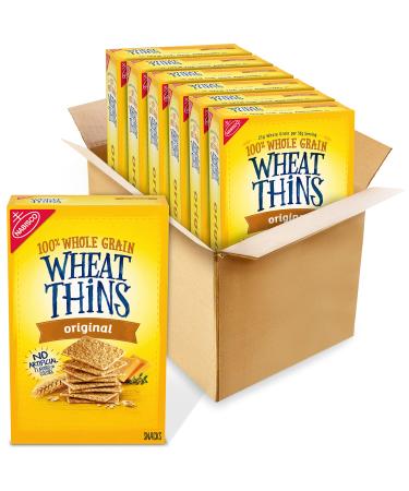 Wheat Thins Original Whole Grain Wheat Crackers, 6 - 8.5 oz Boxes Original 8.5 Ounce (Pack of 6)