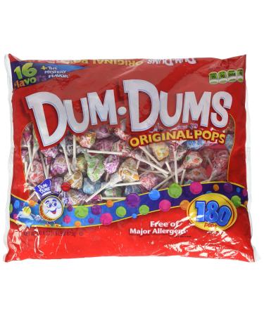 Dum Dum Pops 180 ct bag - assorted flavors 180 Count (Pack of 1)
