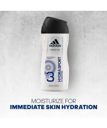 Adidas 8.4-ounce Hydra Sport 3-in-1 Body Hair and Face Wash for Dry Skin - Buy Online on GoSupps.com