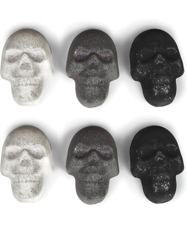 Skull Bath Bomb Set - Scented 6 Pack for Spooky Valentines Day Gifts and Gothic Bathroom Decor - Buy Online on GoSupps.com