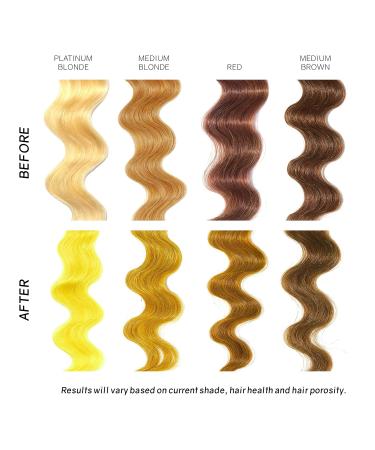 oVertone Haircare Extreme Yellow Color Depositing Conditioner - 8 oz Semi-Permanent Hair Color with Shea Butter & Coconut Oil - Vegan & Cruelty-Free Temporary Hair Dye for Bold Color - Buy Online on GoSupps.com