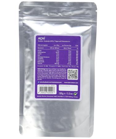 Buy Taste Nature Acai Powder 150g - Premium Organic Superfood for Energy & Health - Buy Online on GoSupps.com