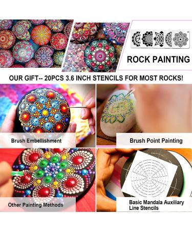 Augshy 58PCS Mandala Dotting Tools Set with Waterproof Storage Bag - Rock Painting Supplies - Buy Online on GoSupps.com