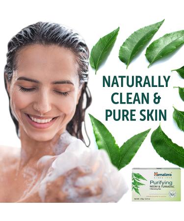 Himalaya Purifying Neem & Turmeric Cleansing Bar - 12 Pack for Soft, Clear & Acne Free Skin - Buy Online on GoSupps.com