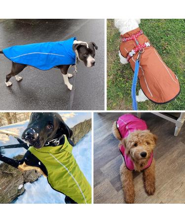 Mile High Life Adjustable Waterproof Pet Jacket - Small Orange Hundersmantel with Reflective Strip - Light Rain Clothing for Dogs - Buy Online on GoSupps.com