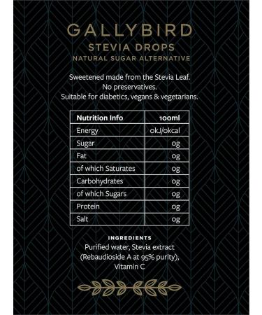 Gallybird Stevia Drops 50ml - Calorie-Free Sugar Alternative - Buy Online on GoSupps.com