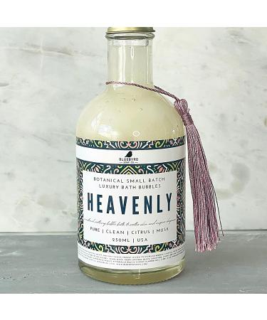 Heavenly Bubble Bath by Bluebyrd Soap Co. | Luxury Foaming Bubbles with Sweet Almond Oil & Aloe Vera | Women's Bath in Glass Jar - Buy Online on GoSupps.com