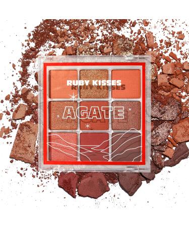 Ruby Kisses Eyeshadow Palette Highly Pigmented Eye Makeup Matte to Shimmers (Agate) - Buy Online on GoSupps.com