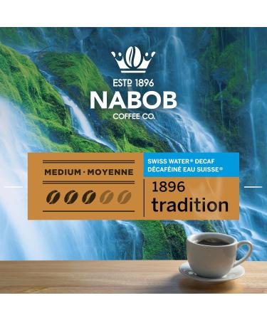 Nabob Medium Roast Swiss Water Decaf 1896 Tradition Ground Coffee 340g Canister - Buy Online on GoSupps.com