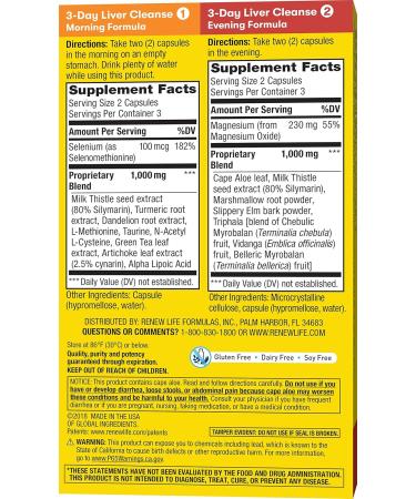 Renew Life Cleanse Adult 3-Day Liver Cleanse Dietary Supplement 2-Part 3-Day Program - Buy Online on GoSupps.com