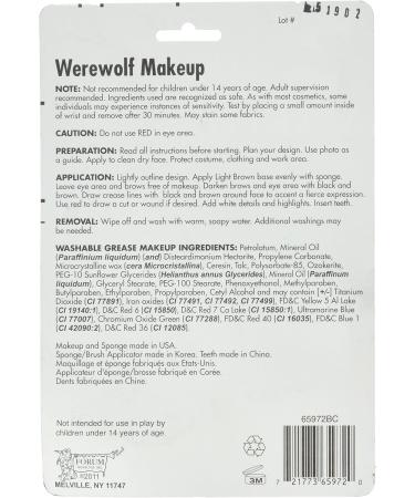 Forum Novelties 199242 Werewolf Makeup Kit | International Shipping | Transform Your Look - Buy Online on GoSupps.com