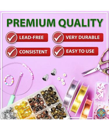 Mandala Crafts Cord End Cap & Kumihimo Finding Kit - 840 PCs, Antique Brass Assorted Sizes for Jewelry Making, Leather & Tassels - Buy Online on GoSupps.com
