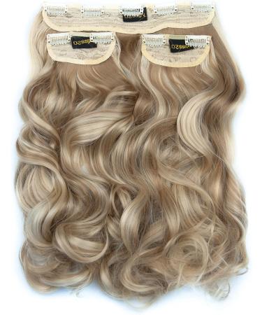 BOMBSHELL HAIR EXTENSIONS 250g 24" Curly 3 Pieces Full Head Clip On Hair Extensions Hair Piece Wig (M14 HIGHLIGHTS MIX BLONDE) - Buy Online on GoSupps.com