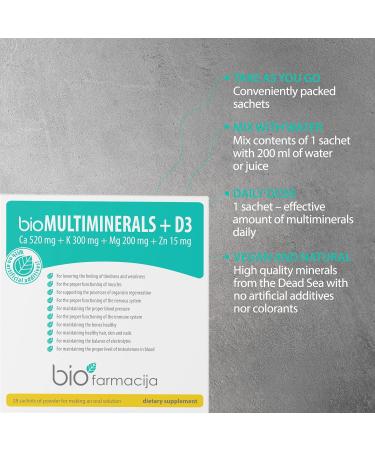 Bio Multiminerals with Calcium, Potassium, Magnesium, Zinc and Vitamin D3 - 520mg Ca, 300mg K, 200mg Mg, 15mg Zn - Buy Online on GoSupps.com