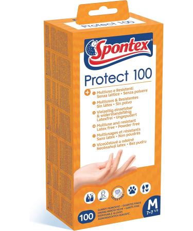 Buy Spontex Protect Tinge Vinyl Gloves - Unpowdered & Latex-Free Size M 100 Pack | Versatile & Practical for All Use International Shipping Available - Buy Online on GoSupps.com