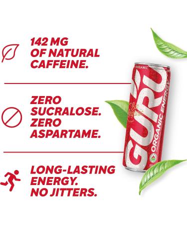 GURU Organic Energy Drink | Variety Pack 355ml | Feel Great and Stay Focused Longer with Plant-Based Energy Natural & Organic Ingredients Low Calories and Great Taste | (Pack of 24)  - Buy Online on GoSupps.com