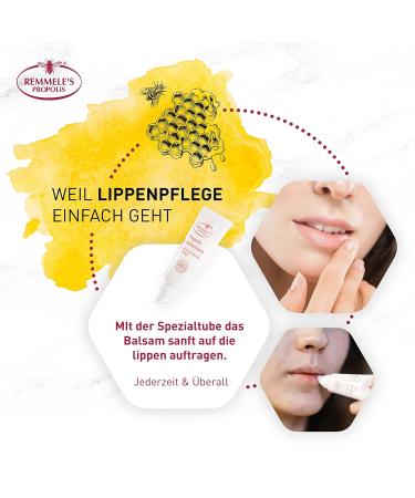 Buy Remmele s Propolis Lip Balm 10ml | Natural Lip Care for Dry Lips - Nourishing Propolis & Gel e Royal - Buy Online on GoSupps.com