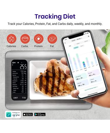 Etekcity Smart Food Nutrition Scale - Digital Grams and Ounces for Weight Loss, Baking, Cooking, Keto and Meal Prep - 11 Pounds-Large 304 Stainless Steel - Buy Online on GoSupps.com