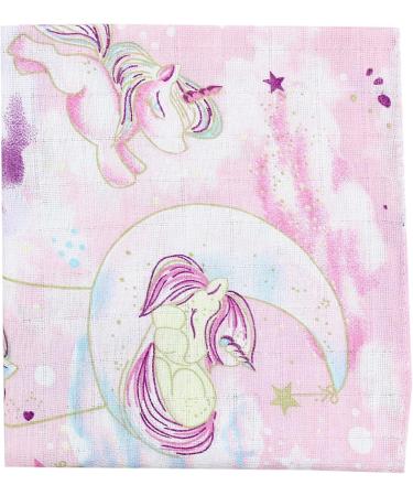Tuptam Baby Mull Diapers & Spit Towels - 5 Pack (70x80 cm) - Owl Beige Unicorn Pink Deer Brown Rainbow Stars Gray - International Shipping Available - Buy Online on GoSupps.com
