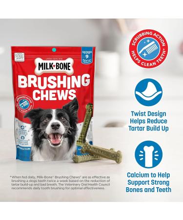 Milk-Bone Fresh Breath Brushing Chews - 25 Small/Medium Dental Dog Treats - Buy Online on GoSupps.com