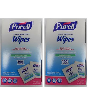 GOJO PURELL Premoistened Sanitizing Hand Wipes 5 x 7 100/Box - Pack of 2 (200 Total Count) - Buy Online on GoSupps.com