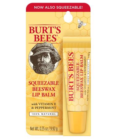 Burt's Bees 100% Natural Moisturizing Lip Balm Squeezable Tube  Original Beeswax with Vitamin E & Peppermint Oil - 6 Tubes - Buy Online on GoSupps.com