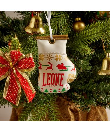 LEONE 1947 Small decorative boxing glove for the Christmas tree Christmas decoration unisex adult white one size