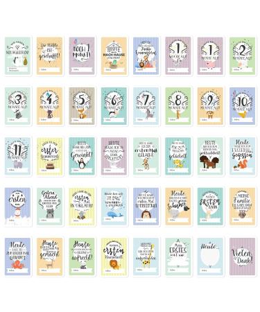 40 Baby Milestone Cards for Boys & Girls - Perfect Gift Box for Baby Showers Baptism Birth & Pregnancy - Buy Online on GoSupps.com
