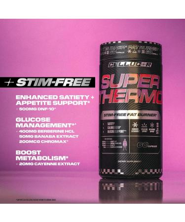 Cellucor Super Thermo Stim-Free Fat Burner | Thermogenic Appetite and Glucose Support | 60 Capsules - Buy Online on GoSupps.com