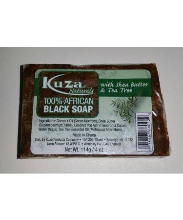 100% African Black soap with shea butter and tree tea oil-Kuza Naturals made in ghana