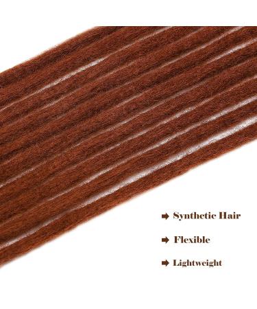 Buy No LIFE 10PC 50cm Ginger Red Dreadlock Extensions - Synthetic Crocheted Jamaican Punk Hip-Hop Reggae Hair Wigs for Men & Women - Buy Online on GoSupps.com