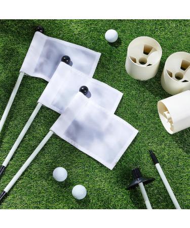 3 Set Golf Flagsticks with Cups for Practice Putting Green - Portable Mini Golf Flag Sticks with Nylon Flags and 2 Section Design - Buy Online on GoSupps.com