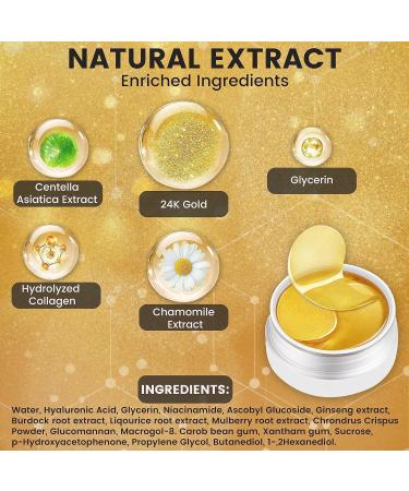 24K Gold Crystal Collagen Eye Mask - Hydrating & Anti-Aging Treatment for All Skin Types - International Shipping Available - Buy Online on GoSupps.com