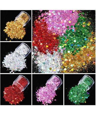  B-Creative Lune Glitter Holographic Glitter Gel for Face and Body 12ml Set of 8 Colors Glitter Paint - Buy Online on GoSupps.com