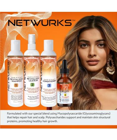 Hair & Scalp Revitalizing Shampoo with Biotin & Aloe Vera | Repairs Split Ends & Promotes Hair Growth | 8oz - Netwurks - Buy Online on GoSupps.com