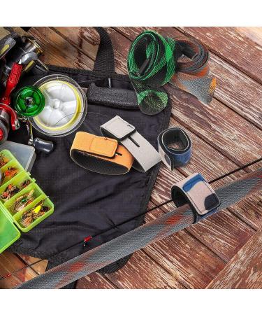 Junkin 24-Piece Fishing Tool Kit: 12 Rod Sleeves + 12 Straps | 66.93 Inch Braided Mesh Pole Covers for Fly, Spinning, Casting, Sea Rods - Buy Online on GoSupps.com
