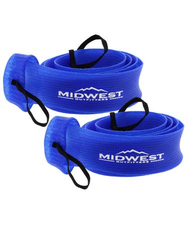Midwest Outfitters Rod Socks Fishing Rod Sleeve Cover -2Pack- Rod Sock Fishing Pole Covers for Spinning Baitcaster and Youth Fishing Pole Sizes - Rod Cover Comes in Multiple Sizes and Colors Blue Spinning 6'6" - 7 2 Spinning 6'6" - 7 2
