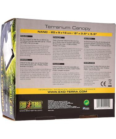 Exo Terra Compact Top terrarium cover nano for 1 lamp with reflector 20 x 9 x 15cm E27 socket black Single Nano - Buy Online on GoSupps.com