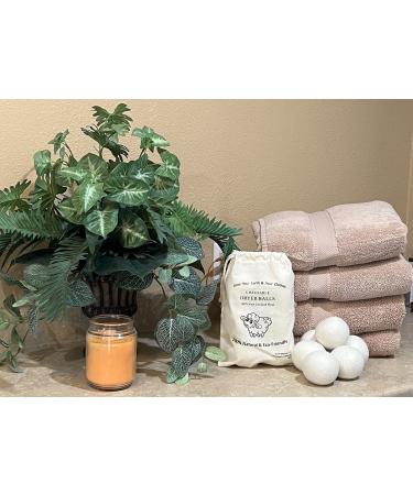 WOOL DRYER BALLS THE ALL-NATURAL LAUNDRY FABRIC SOFTENER ALTERNATIVE THATS REUSABLE (6 balls per order)