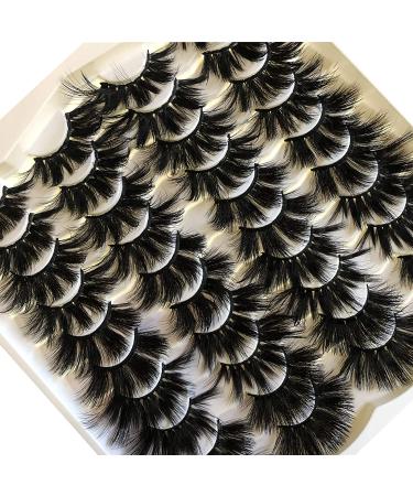 Pooplunch 25MM Faux Mink Lashes - 20 Pairs Fluffy & Dramatic Wholesale Pack - Buy Online on GoSupps.com