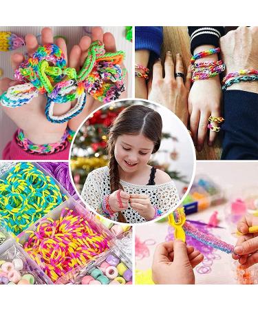 CRAZONE 2000+ Pcs Rubber Bands Refill Kit - DIY Weaving Loom Bracelet Making Set for Kids | 23 Colors, 200+ Beads, 12 Charms | Perfect Christmas & Birthday Gift - Buy Online on GoSupps.com