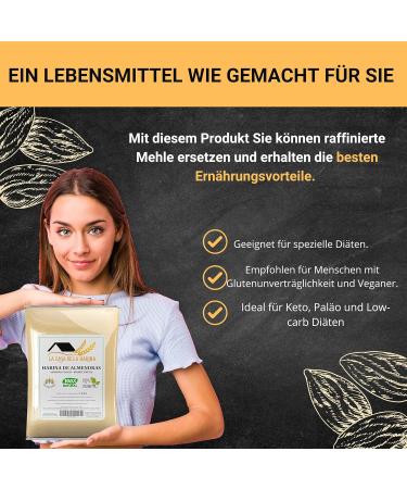 Almond Flour Keto 1kg - 100% Gluten-Free Vegan & Natural | Low Carb | Product of Spain - Buy Online on GoSupps.com
