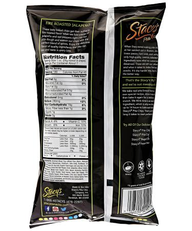 Stacy's Fire Roasted Jalapeno Pita Chips 7.33 Oz - Spicy Snack Delight - Buy Online on GoSupps.com