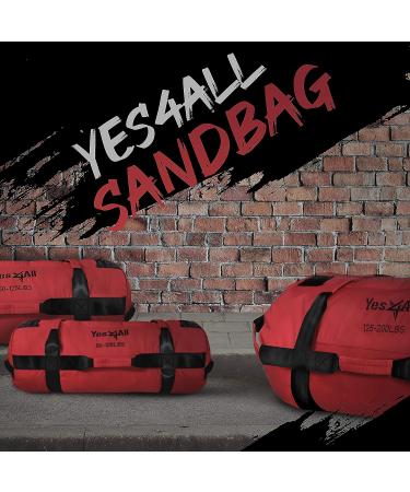Yes4All Adjustable Sandbag for Fitness with Handle | Workout Conditioning & Strength Training | Red - Multiple Colors & Sizes - Buy Online on GoSupps.com